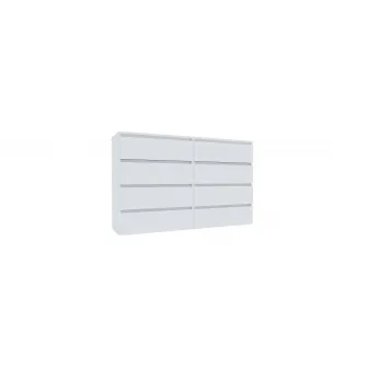 Comoda 4home Ideea K, 100x160x42 cm, 8 sertare, Nimfea Alba/Nimfea Alba